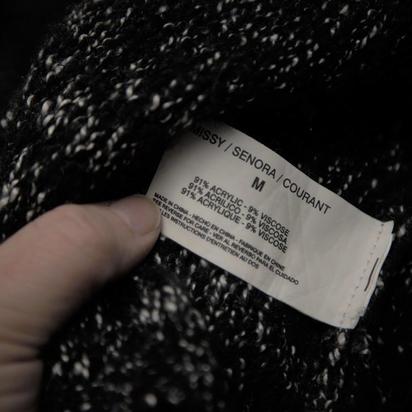 Cozy Erika Sweater Cardigan Black and Silver - Picture 4 of 4